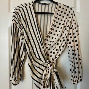 Zara Polka Dot Blouse size S
